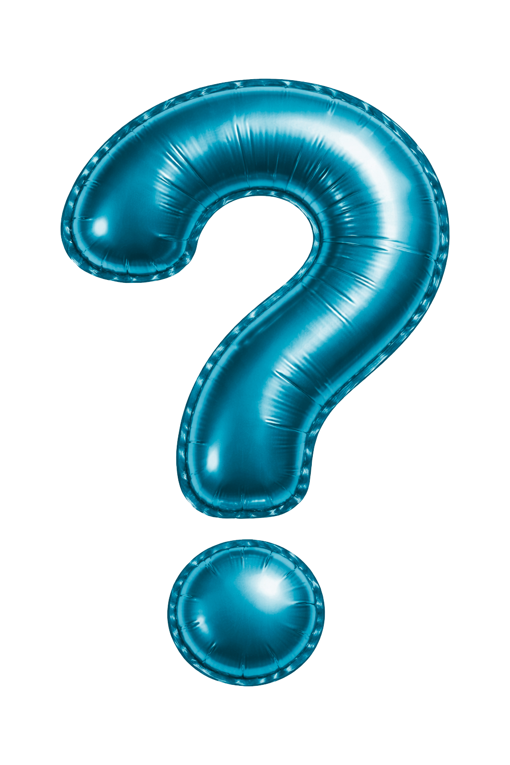Fragezeichen Ballon blau