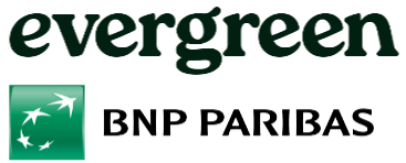 Logo evergreen und BNP Paribas